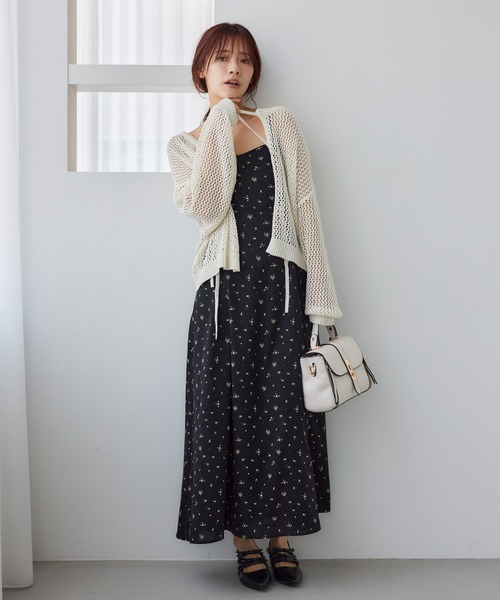 mysty woman ワンピース 「WEB限定」アソート柄キャミワンピース