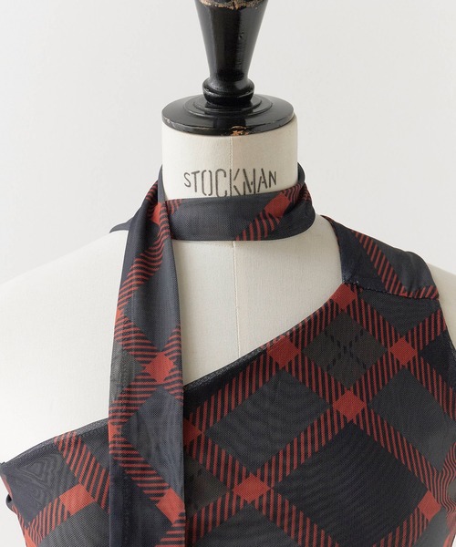 ROOP TOKYO tシャツ ホルターネック チェック柄タンクトップ