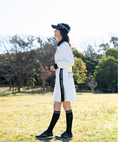 UNDOVE ワンピース UNDOVEgolf「三枝こころコラボ」衿付配色切替