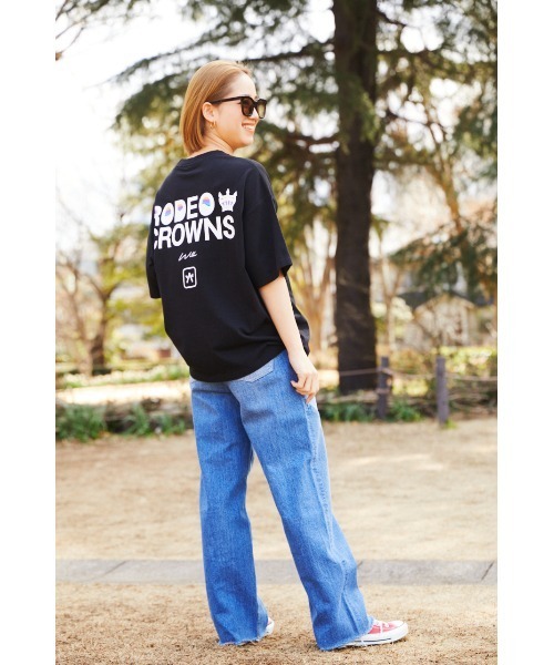 「RODEO CROWNS WIDE BOWL」 半袖Tシャツ MEDIUM ブラック レディース