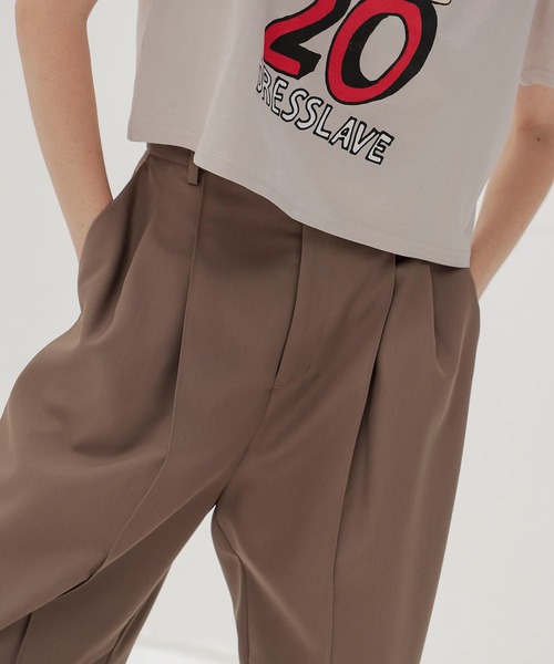 スラックス パンツ suiting 2tuck trousers(スーチングツータックトラウザーズ) レディース_5