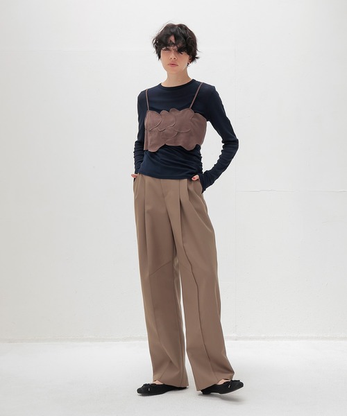 スラックス パンツ suiting 2tuck trousers(スーチングツータックトラウザーズ) レディース_10
