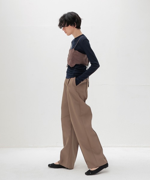 2tuckナイロンボリュームパンツ DRESSLAVE（ドレスレイブ） スラックス パンツ suiting 2tuck trousers