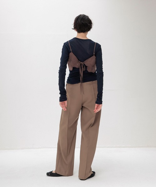 スラックス パンツ suiting 2tuck trousers(スーチングツータックトラウザーズ) レディース_12