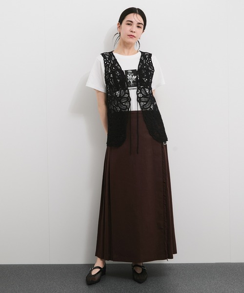 Adam et Rope&#39; - 現行品★アダムエロペ★フリーサイズ　ジレ　ベスト ADAM ET ROPE' 定価2.6万 ROPE アダムエロペ キャンバス リネン