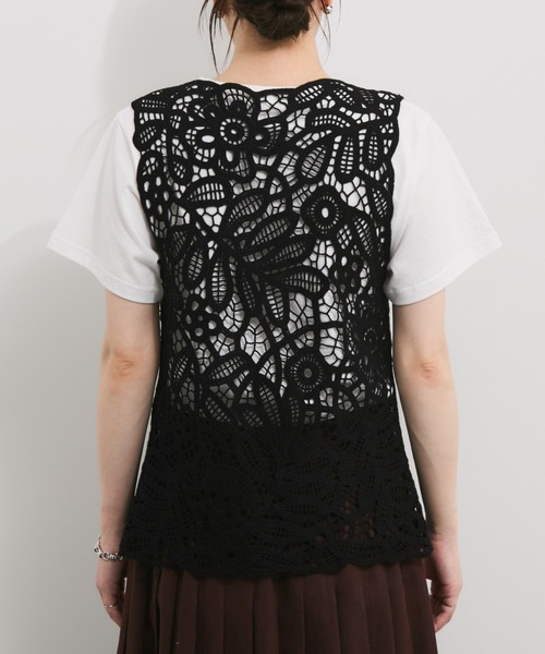 【ADAM ET ROPÉ FEMME】ロープベスト ブラック 美品 お気に入りロープベスト / take / ADAM ET ROPÉ FEMME ｜J'aDoRe