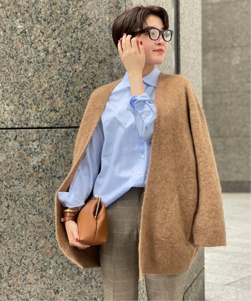 AP STUDIO 「unfil」ニットカーディガン FREE キャメル レディース