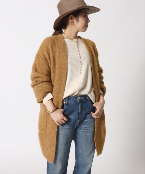 AP STUDIO 「AP STUDIO」 「unfil」ニットカーディガン FREE キャメル