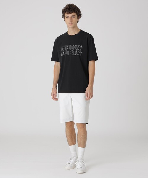 BLACK LABEL CRESTBRIDGE 半袖Tシャツ　ロゴ　プリント 一部店舗限定】シャドーバイアスチェック ロゴプリントTシャツ