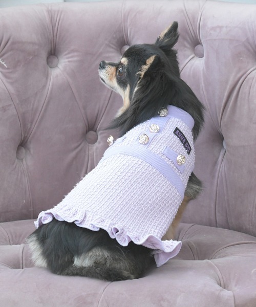 ANNA SUI（アナスイ） 犬 服 ANNA SUI/ツイード風ニットワンピース