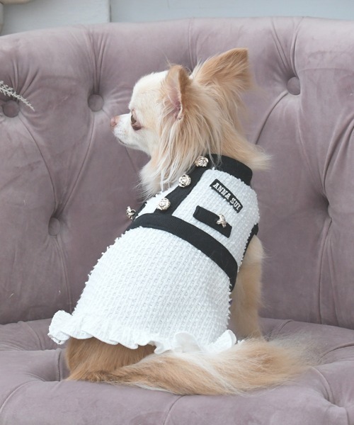 ANNA SUI（アナスイ） 犬 服 ANNA SUI/ツイード風ニットワンピース