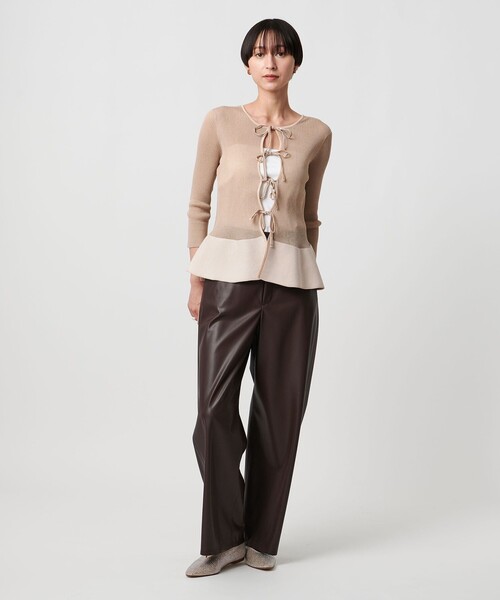 UNITED ARROWS レースモチーフシアーカーディガン UNITED ARROWS カーディガン シアー リボン 2WAYカーディガン