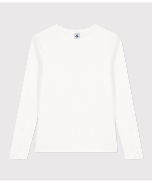 「PETIT BATEAU」 長(zhǎng)袖カットソー MEDIUM ホワイト レディース