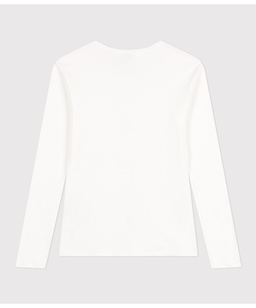「PETIT BATEAU」 長(zhǎng)袖カットソー MEDIUM ホワイト レディース