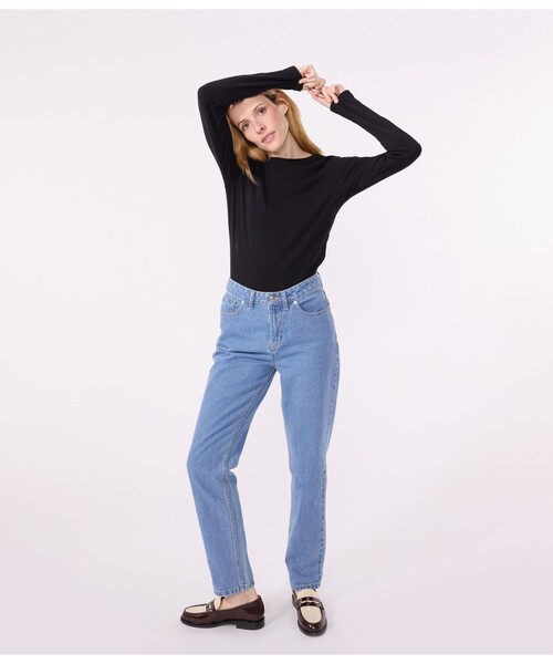 「PETIT BATEAU」 長(zhǎng)袖カットソー MEDIUM ホワイト レディース