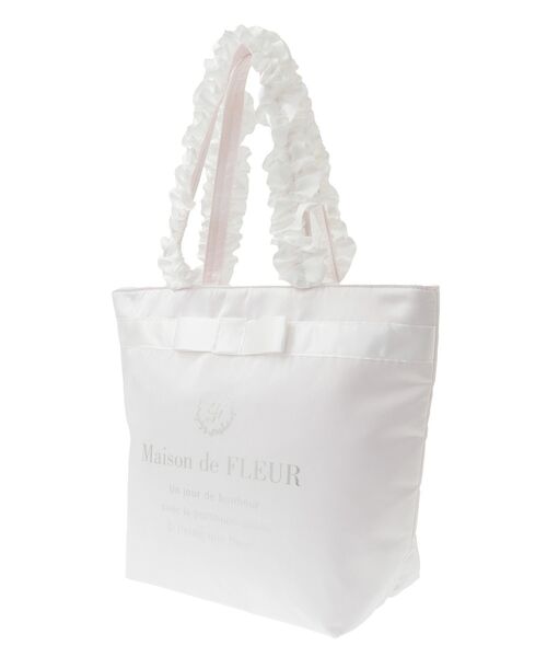 Maison de FLEUR トートバッグ ブランドロゴフリルハンドル