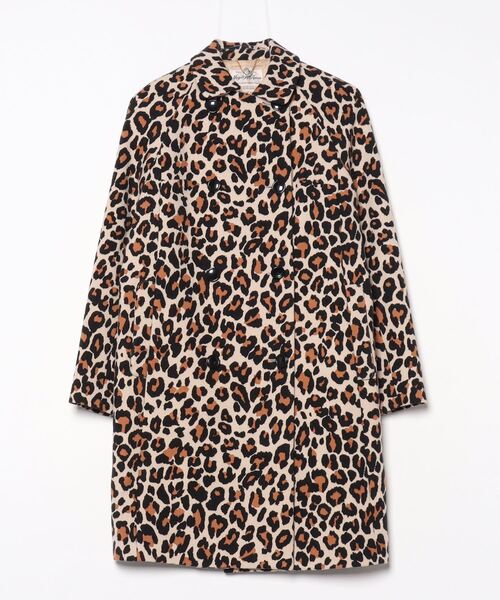 【新品】muveil ミュベール フラワー レオパード柄 コート MUVEIL（ミュベール） レオパードコート 36 ブラック レディース