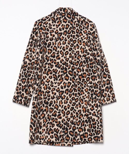 未使用◇レオパード◇コート MUVEIL（ミュベール） レオパードコート 36 ブラック レディース