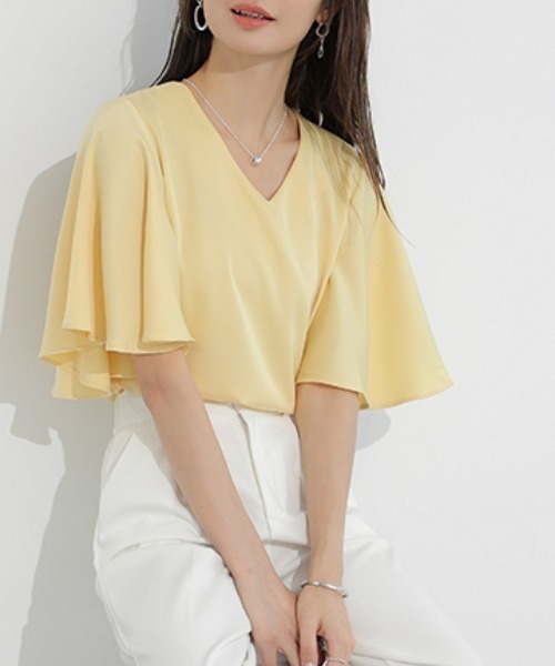 「COCOMOMO」 半袖ブラウス M ダークグリーン レディース_画像9