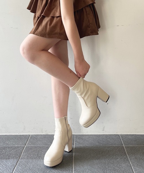 one way（ワンウェイ） ブーツ ストレッチショートブーツ レディース