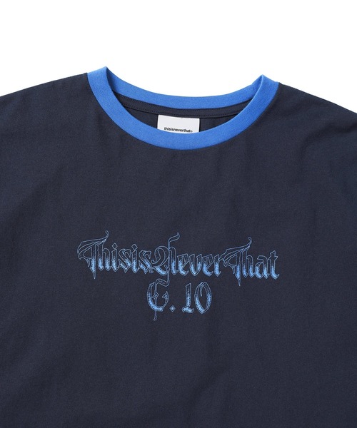 thisisneverthat 紺L TNMATSYNCH01 thisisneverthat（ディスイズネバーザット） 半袖Tシャツ L ネイビー