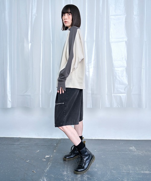 Nora Lily（ノラリリー） ジーンズ 「Nora Lily」Studs Denim Half