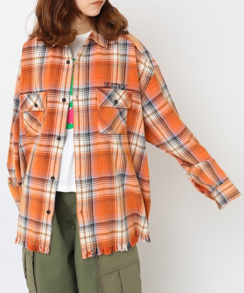 エトロ  ETRO 美品 襟付き シャツ フルーツ チェック オレンジ ETRO - エトロ ETRO 美品 襟付き シャツ フルーツ チェック オレンジ