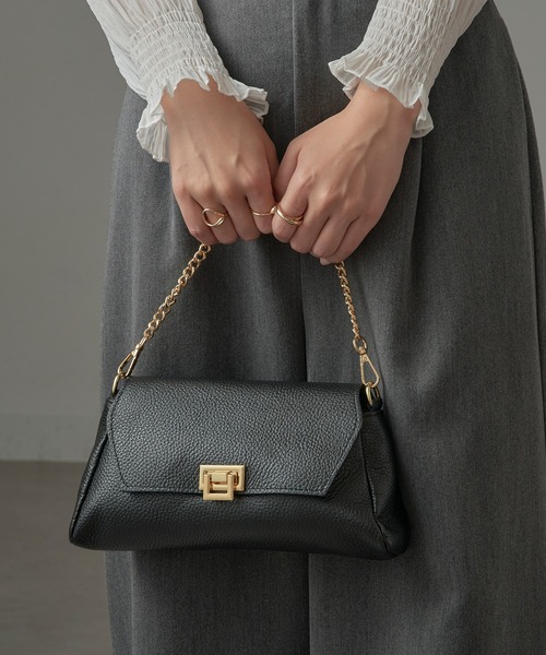 【美品】AULENTTI ハンドバッグ 2way ショルダーバッグ ゴールド金具 AULENTTI（オウレンティ） ショルダーバッグ バッグ 「AULENTTI」2way