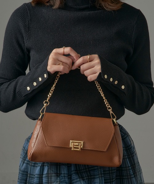 【美品】AULENTTI ハンドバッグ 2way ショルダーバッグ ゴールド金具 ほぼ未使用】オウレンティ AULENTTI ハンドバッグ2way ゴールド金具