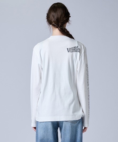 ダブスタ ベアワッペンロングTシャツ（WEB限定）　ホワイト ベアワッペンロングTシャツ（WEB限定）（Tシャツ/カットソー）｜DOUBLE