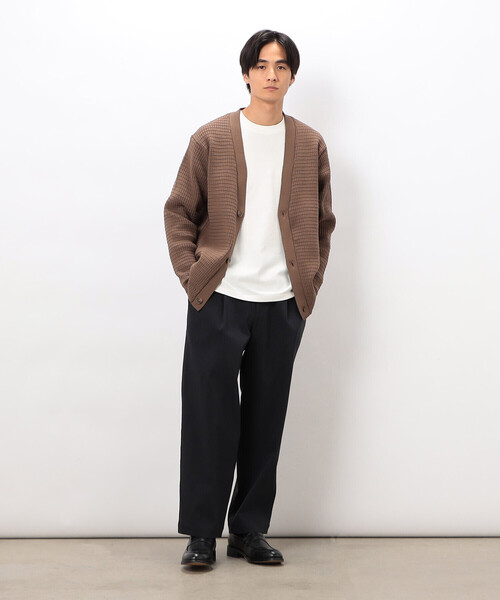 COMME CA ISM（コムサイズム） カーディガン ワッフルカーディガン