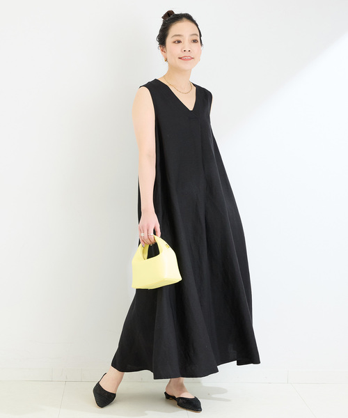 「B.C STOCK」 ノースリーブワンピース MEDIUM サックスブルー レディース_画像6