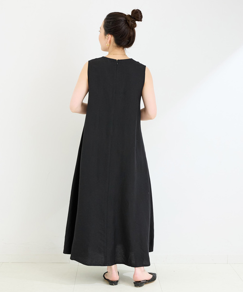 「B.C STOCK」 ノースリーブワンピース MEDIUM サックスブルー レディース_画像9