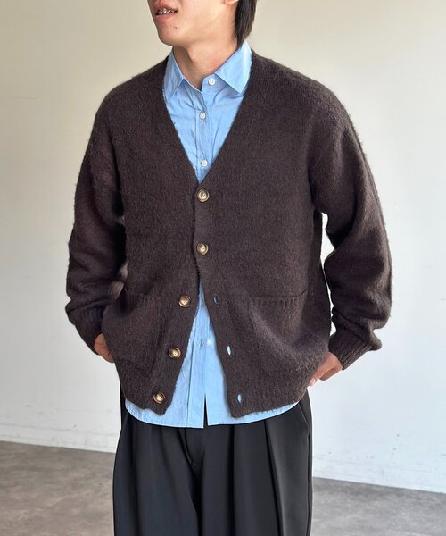 CPCM（シーピーシーエム） カーディガン モヘア混シャギーカーディガン