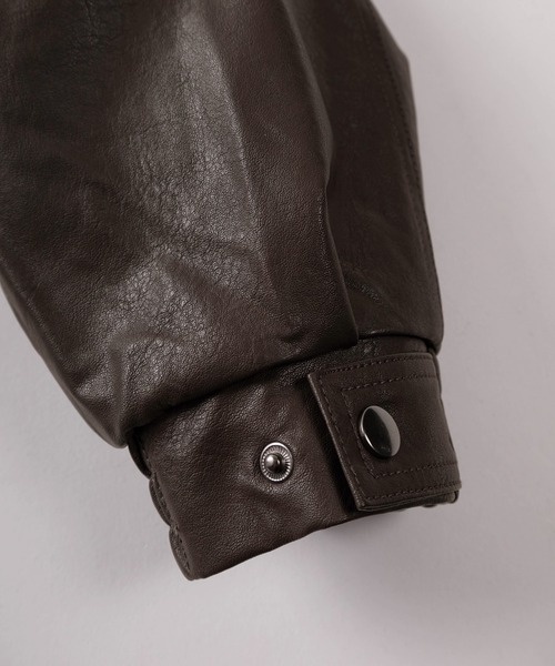 ブルゾン アウター 「82」襟ボア G-1タイプ フェイクレザー メンズ