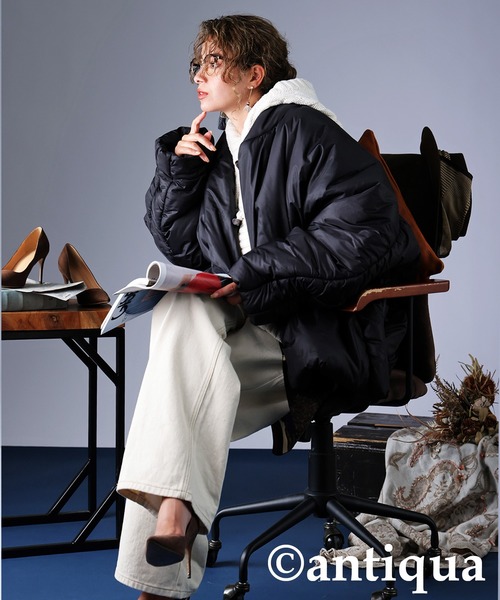 antiqua（アンティカ） コート アウター ドルマン中綿ジャケット