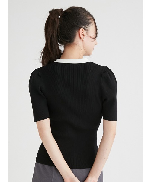 「CELFORD」 半袖ニット FREE ブラック レディース_画像7