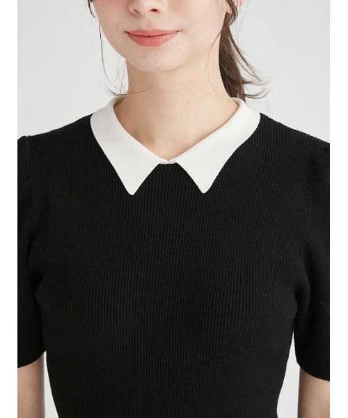 「CELFORD」 半袖ニット FREE ブラック レディース_画像9