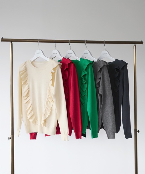 「ELFRANK」 長袖ニット FREE ブラック レディース_画像2