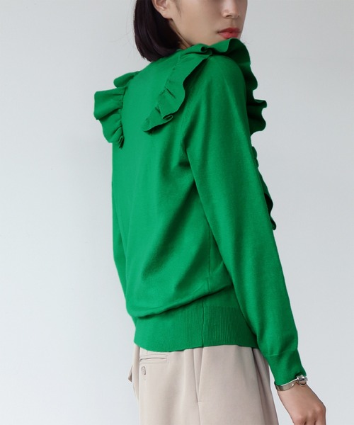 「ELFRANK」 長袖ニット FREE ブラック レディース_画像3