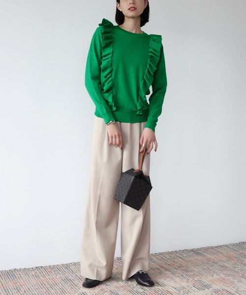 「ELFRANK」 長袖ニット FREE ブラック レディース_画像4