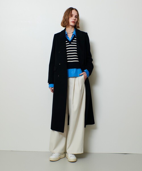 allureville カシミヤ混ロングチェスターコート allureville（アルアバイル） コート チェスターコート カシミヤ混