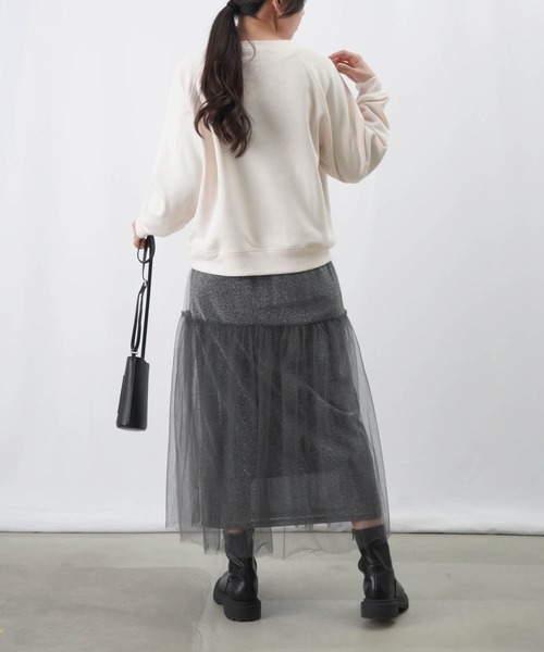 「LUCA/LADY LUCK LUCA」 スウェットカットソー FREE モカ レディース_画像4