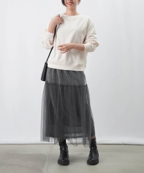 「LUCA/LADY LUCK LUCA」 スウェットカットソー FREE モカ レディース_画像6