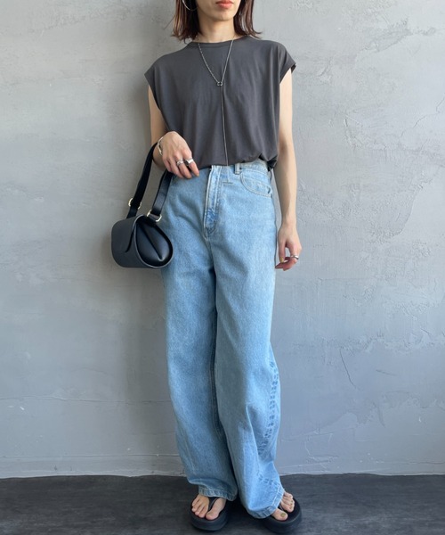 「me.」 ノースリーブトップス F ラベンダー レディース_画像6