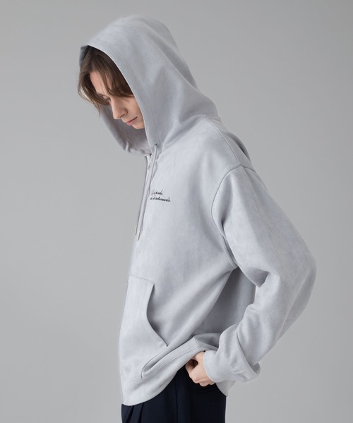 BROWNY パーカー BROWNY/フェイクスウェードZIPパーカー メンズ BROWNY パーカー BROWNY/フェイクスウェードZIPパーカー メンズ