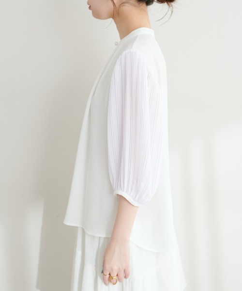 「natural couture」 7分袖ブラウス FREE ネイビー レディース_画像9