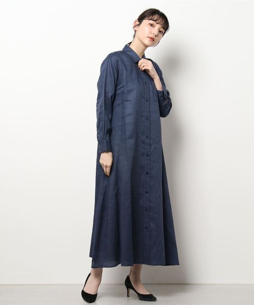 「STYLE DELI」 シャツワンピース FREE ブラウン レディース_画像2