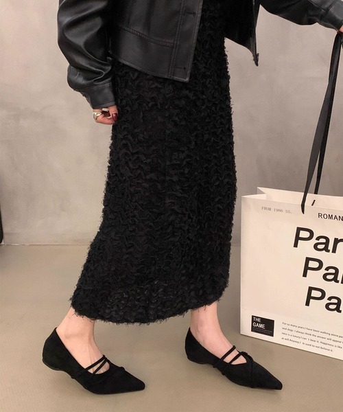 shoes365 パンプス ストラップデザインポインテッドトゥフラット
