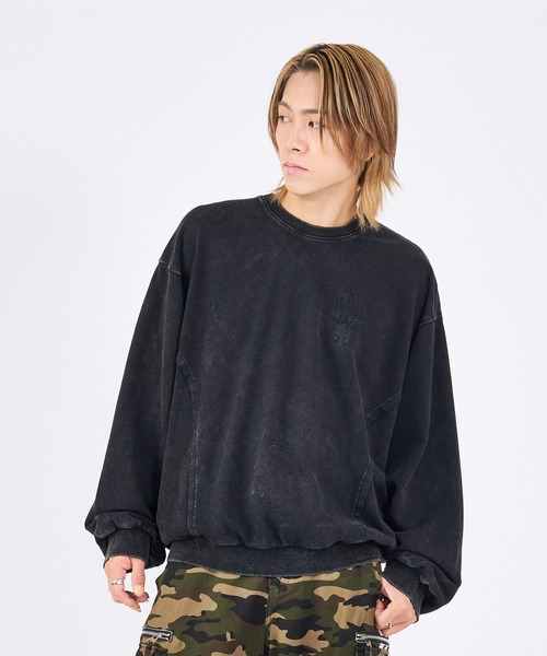 RE730 トレーナー スウェット スカルビンテージ古着系トレーナー